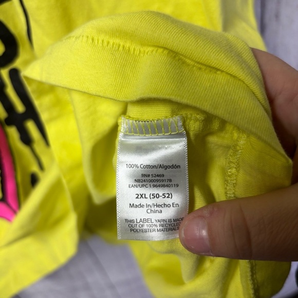 Vintage no boundaries single Stitch Graphic T-Shirt in Yellow 2XL - Picture 5 of 8